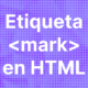 Título en fondo tonos violeta: "Etiqueta en HTML